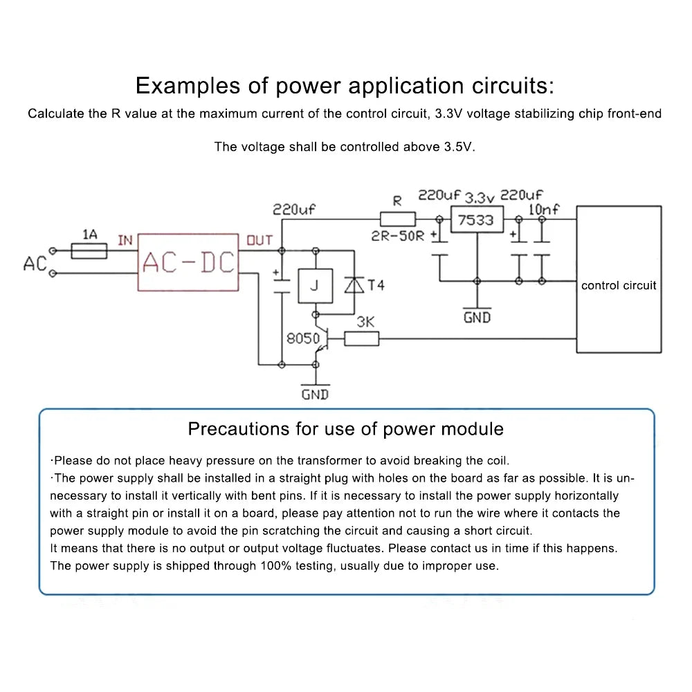 AC-DC 5V Power Supply Module - 220V AC to 5V DC Buck Converter 5W/10W Step Down Transformer