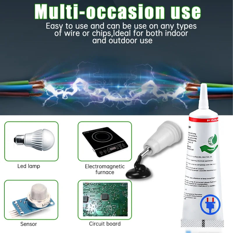 Waterproof Liquid Electrical Tape - Rubber Insulating Sealant Glue for Cable Wire Repair & Home Fixing