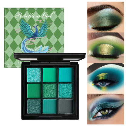 9-Grid Eyeshadow Palette – Glitter, Pearlescent, Matte, Shimmer Long-Lasting Eye Makeup for Women