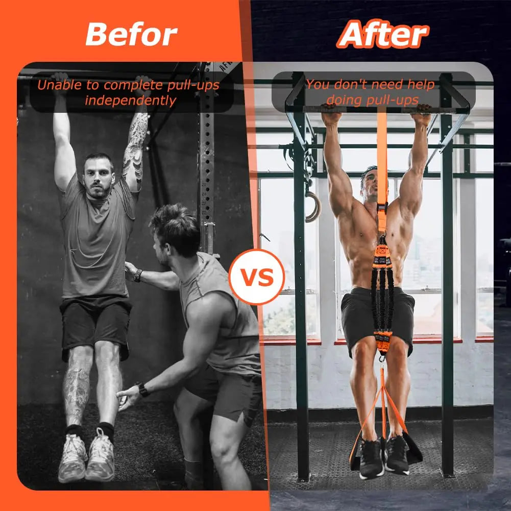 Pull-Up Assistance Bands Set – Resistance Straps for Men & Women, Hanging Training Chin-Up Workout and Body Stretching