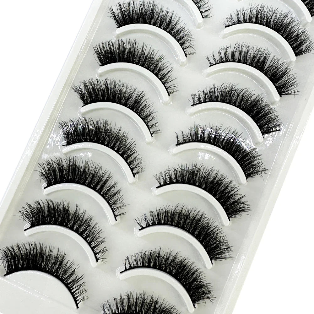 38 Styles 10 Pairs 3D Mink False Eyelashes – Natural Short & Long Fake Lashes Makeup Extension Kit