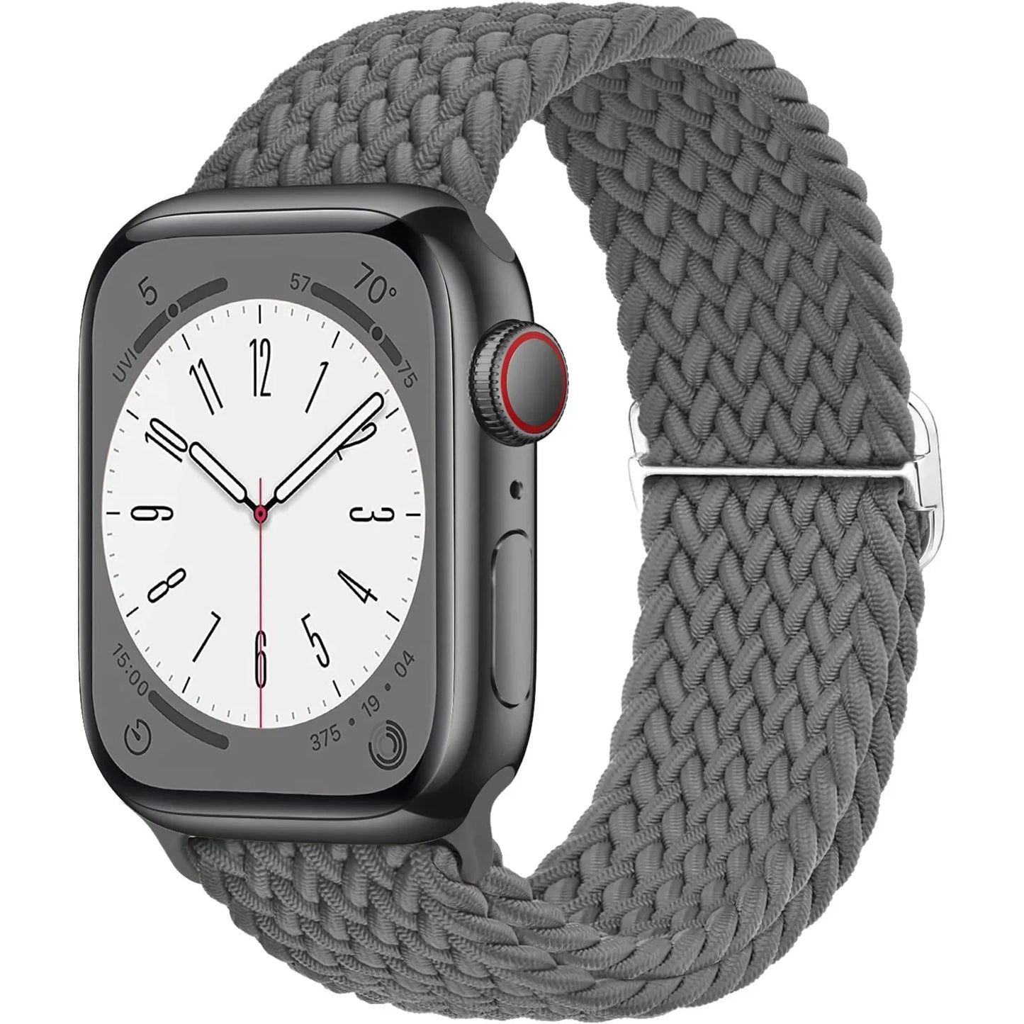 Braided Solo Loop Apple Watch Band – Stretch Nylon Bracelet Strap for Series SE, 6–11 & Ultra 2 (40mm–49mm) Adjustable Correa