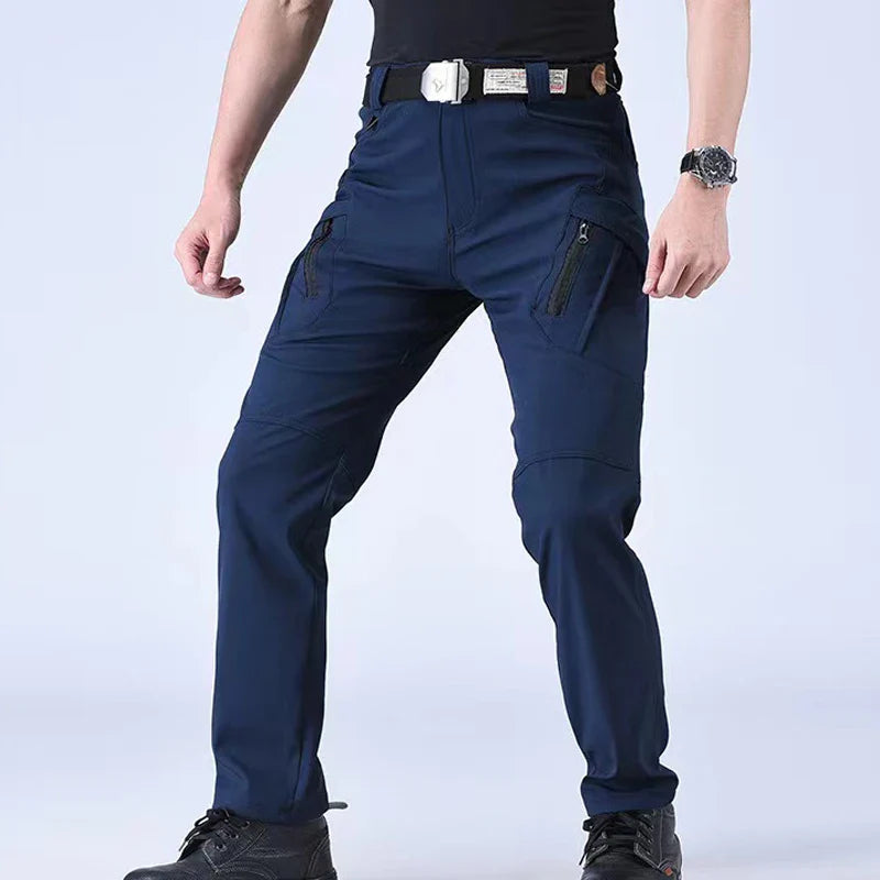 Men's Spring & Autumn Cargo Pants — Elastic Outdoor Trousers for Hiking, Trekking, Camping, Running & Cycling