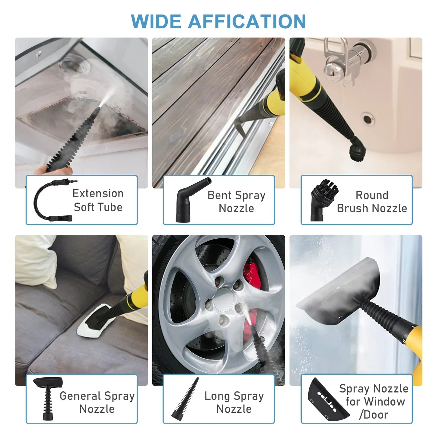 Handheld High-Temperature Steam Cleaner – Multi-Surface Kitchen, Bathroom & Car Cleaning Tool