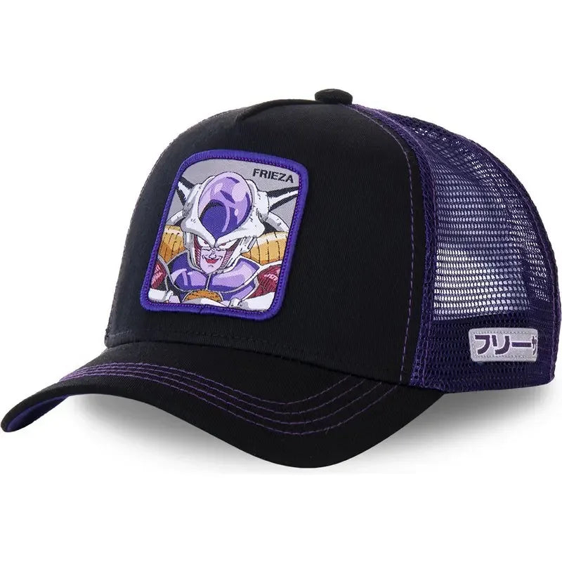 Dragon Ball Son Goku Trucker Cap - Embroidered Adjustable Mesh Sun Visor Hat for Men Summer Travel