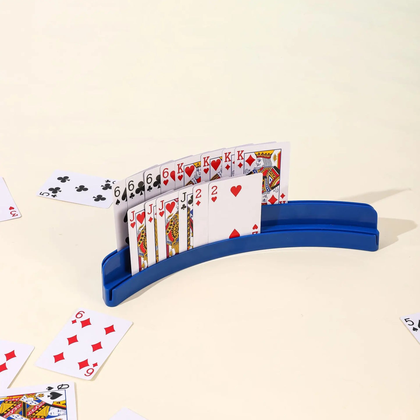 Plastic Poker Card Stand Holder - Creative Playing Card Support Clip Base for Easy Hands-Free Board Games