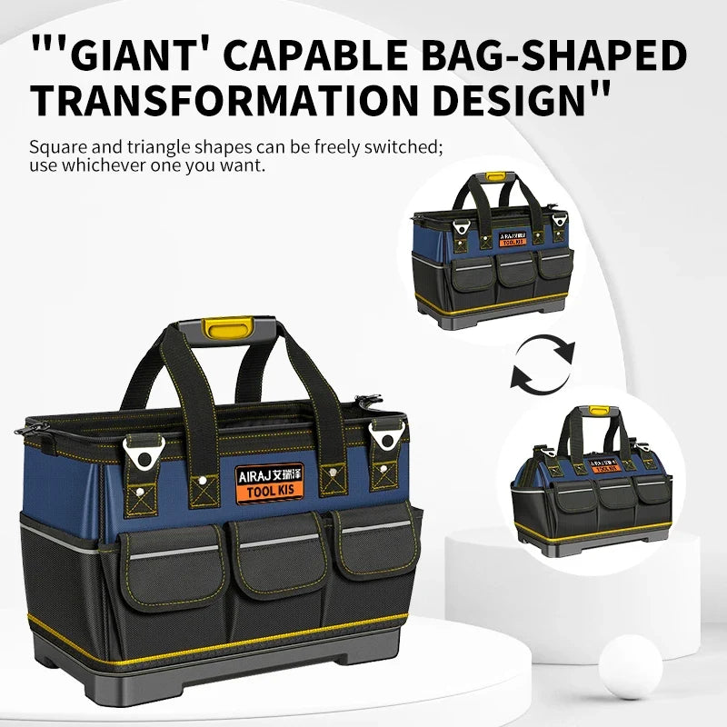 AIRAJ Multifunctional Tool Bag - 1680D Oxford Waterproof Electrician Storage Organizer