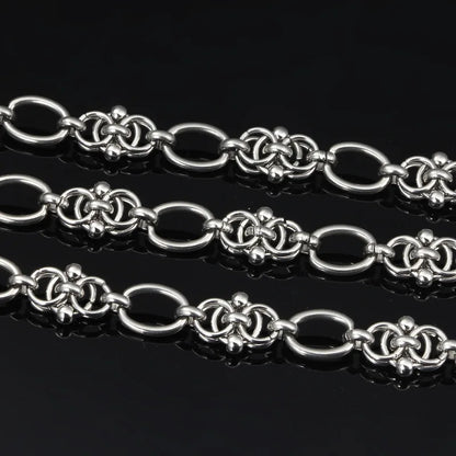 316L Stainless Steel Chain Bracelet - Hip Hop Tricycle Design DIY Statement Jewelry For Men & Women Kpop Style