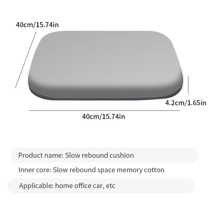 Ergonomic Memory Foam Seat Cushion – Office & Student Chair Pillow for Hemorrhoid Relief and Prolonged Sitting