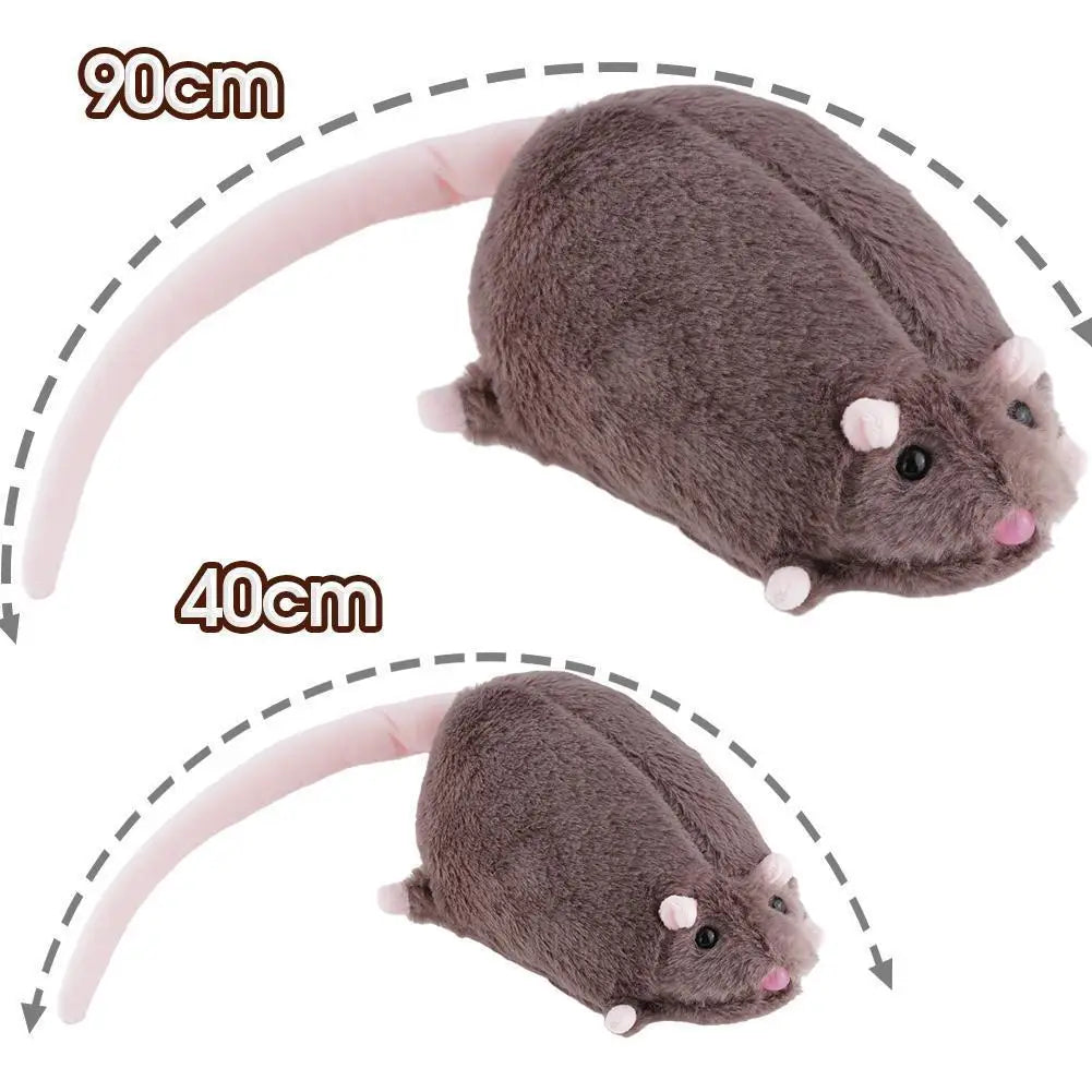 Cute Mouse Plush Doll - 40/90cm Oversized Cartoon Flower Branch Animal Toy & Birthday Gift for Kids