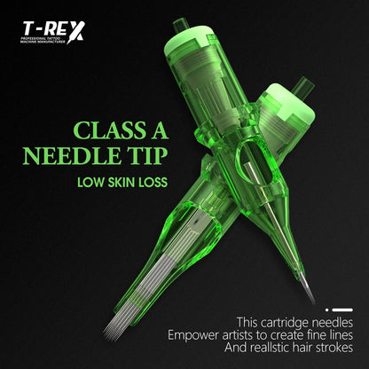 T-Rex 20PCS Tattoo Needle Cartridges - Sterile Disposable RL & RM Needles for Tattoo Machines
