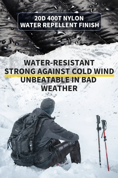 MAPLELEAF Ultralight Down Pants – 800FP Warm Winter Ski, Snow, Windproof & Waterproof Trousers for Camping & Hiking