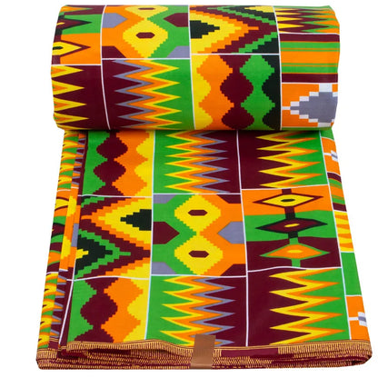 African Ankara Wax Fabric - Real Cotton Diamond Print for Party Dress & DIY Sewing