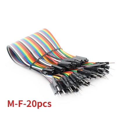 20-Pin Dupont Jumper Wire Set – 20cm Male to Male, Female to Male, Female to Female Cables for Arduino & DIY Electronics