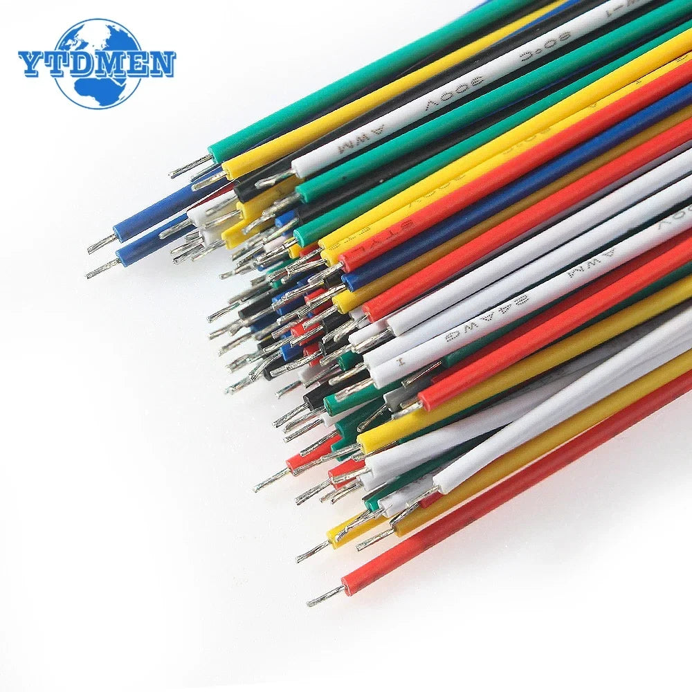 100/120PCS Tin-Plated Jumper Wires - 24AWG/26AWG 6-Color Breadboard PCB Wire DIY Electronics Kit