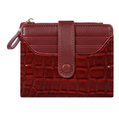 Elegant Women’s Multi-Card Wallet – Casual PU Leather Double Zip Clutch with Crocodile Texture and Stylish Storage