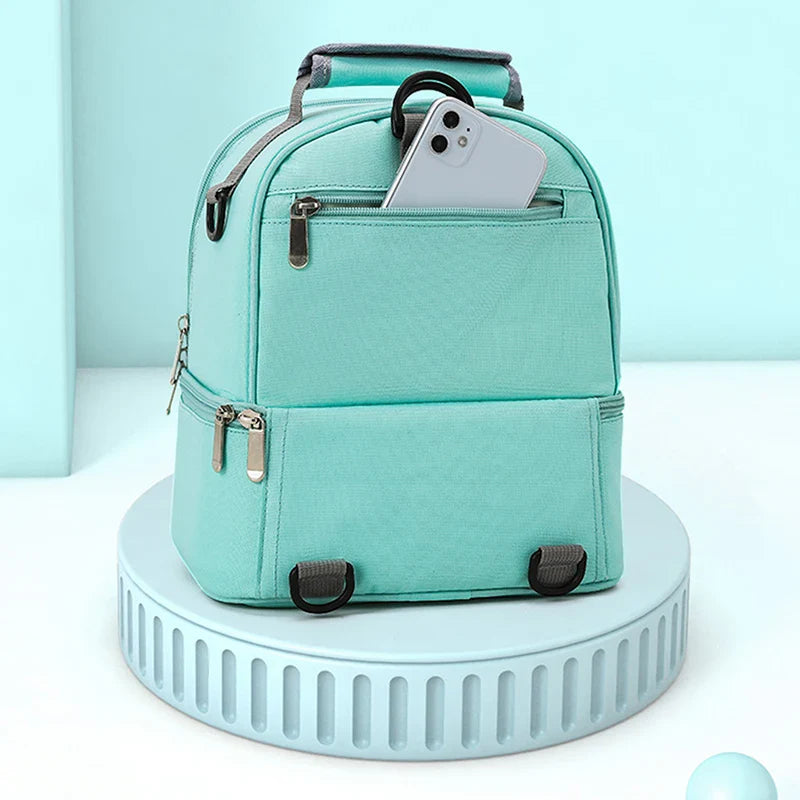 Insulated Double-Layer Mommy Bag — Large Capacity Travel & Picnic Baby Food Handbag