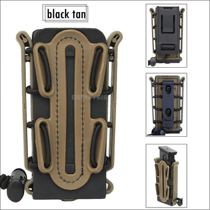 5.56mm & 7.62mm Tactical Fast Mag Pouch - MOLLE Belt Clip Soft Shell Rifle & 9mm Magazine Carrier