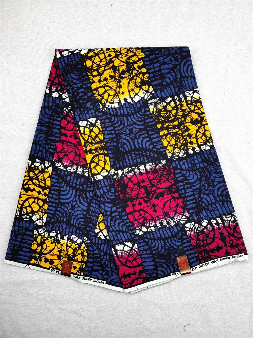 African Real Wax Ankara Fabric - 100% Cotton 6 Yards Nigerian Print Party Dress Sewing Material