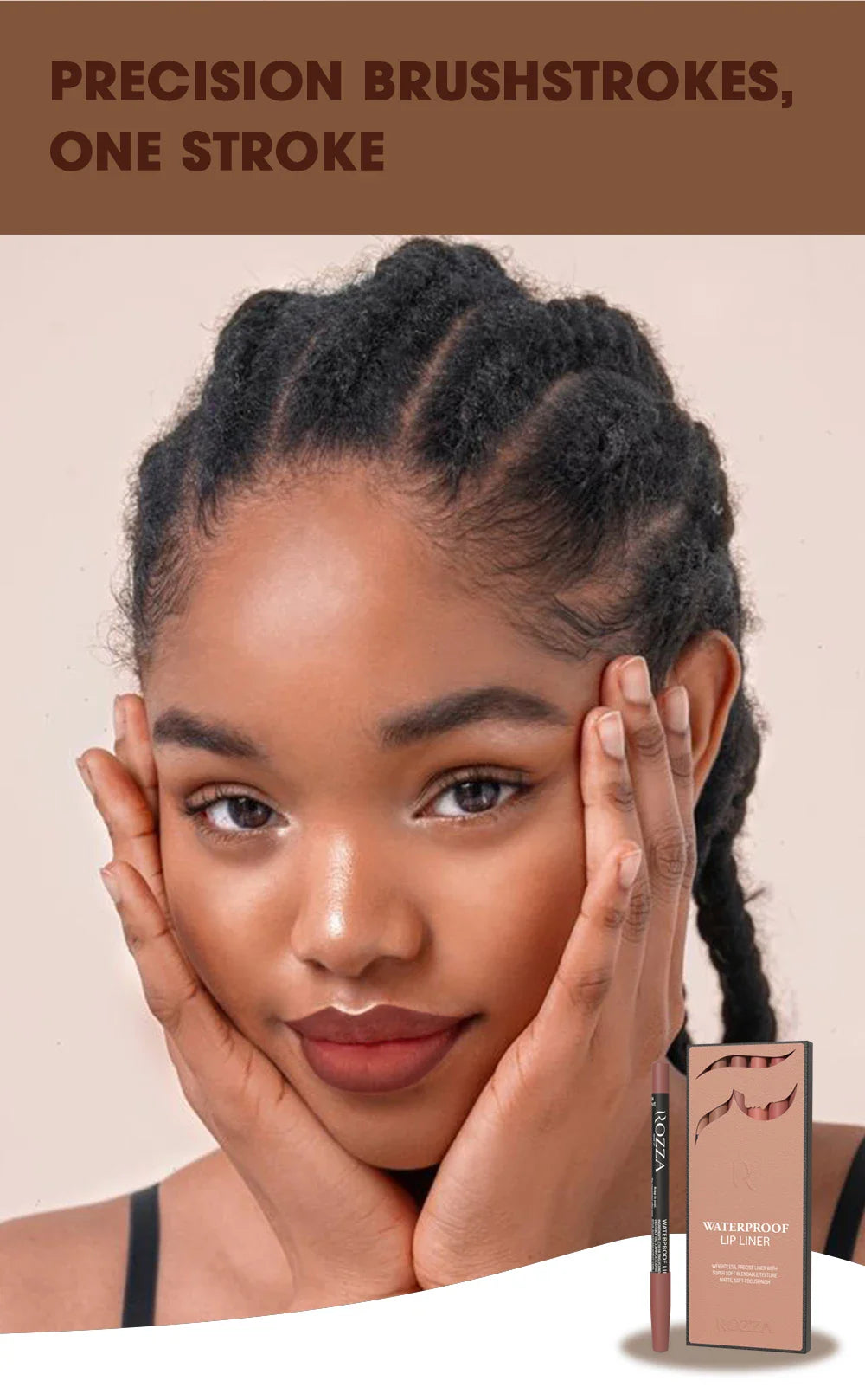 Rozza Waterproof Lip Liner Pencil Set – Weightless, Precise Matte Liner with Soft, Blendable Texture