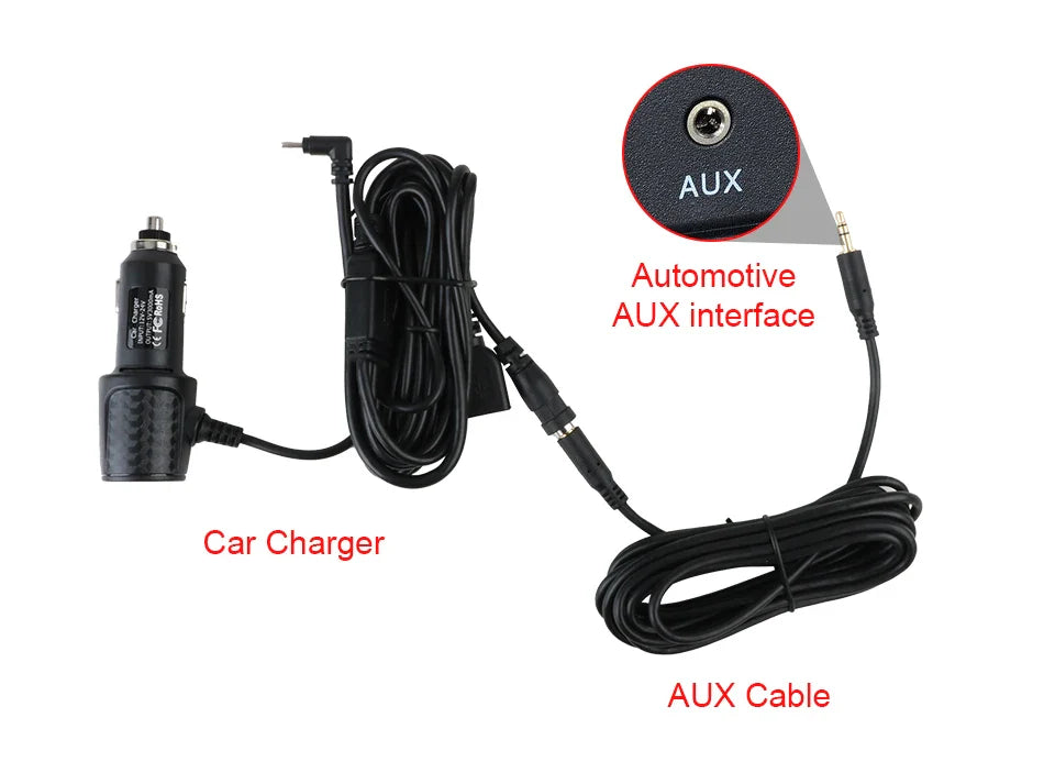 10.26'' 4K Dash Cam Car Mirror Video Player - Wireless CarPlay, Android Auto, GPS, and Rearview Camera Monitor