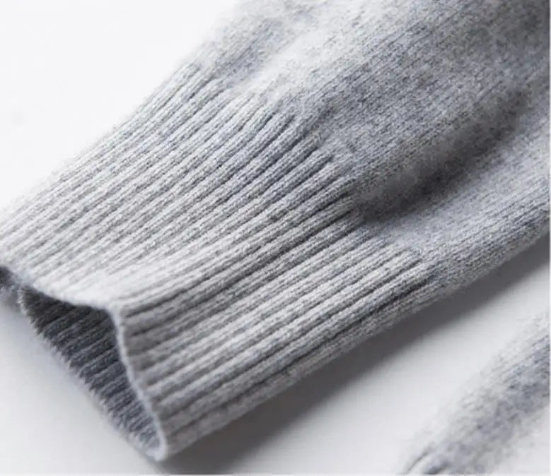 Men's Classic V-Neck Sweater - Cashmere Cotton Blend Warm Autumn Winter Pullover Casual Jumper