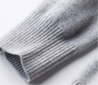 Men's Classic V-Neck Sweater - Cashmere Cotton Blend Warm Autumn Winter Pullover Casual Jumper