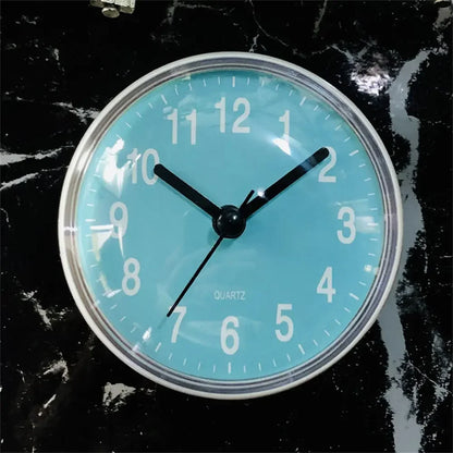 7cm Waterproof Anti-Fog Mini Suction Wall Clock – Quartz Round Shower Clock for Bathroom, Kitchen & Toilet Decor