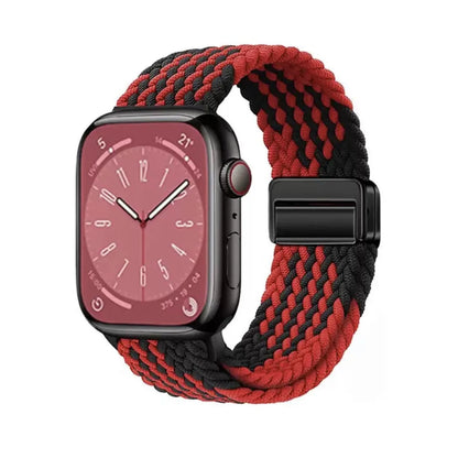 Nylon Braided Apple Watch Band - Durable Replacement Strap for Series 10/9/8/7/6/5/3 SE Ultra 49mm to 38mm