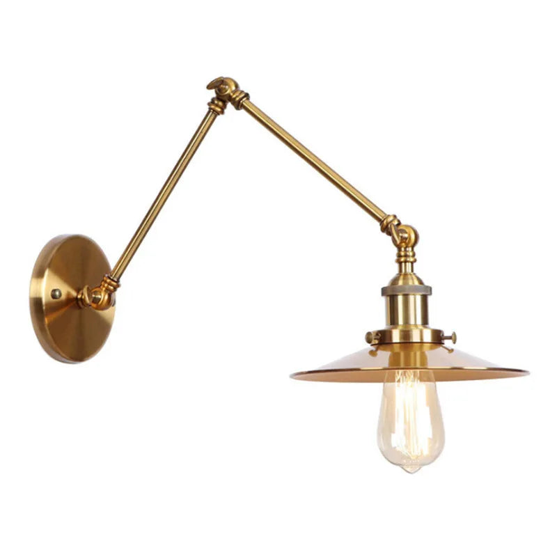 American Iron Art UFO Wall Lamp — Black Decorative Light for Bedroom, Bar & Restaurant