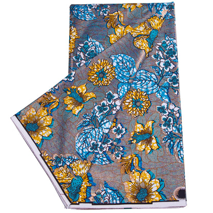 100% Cotton African Ankara Wax Fabric - 6 Yards Party Dress Sewing & Craft Print