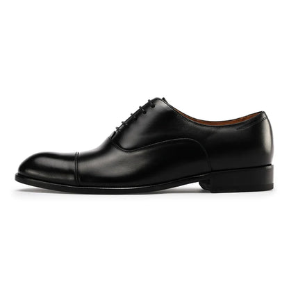 Men’s Handmade Full-Grain Leather Oxford Shoes - Comfortable Classic Business Dress Shoes for Daily Formal Wear
