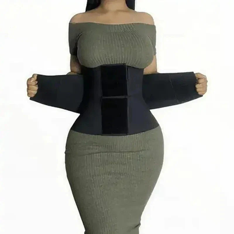 High Compression Waist Trainer Corset: Slimming Sheath for Flat Belly - Women's Body Shapewear Belt for Tummy Fitness