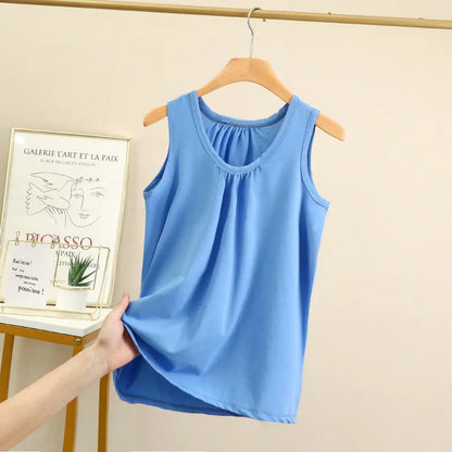 Women’s Plus Size Modal Tank Top - Loose Fold Sleeveless Summer Vest Shirt XL-6XL Casual Homewear