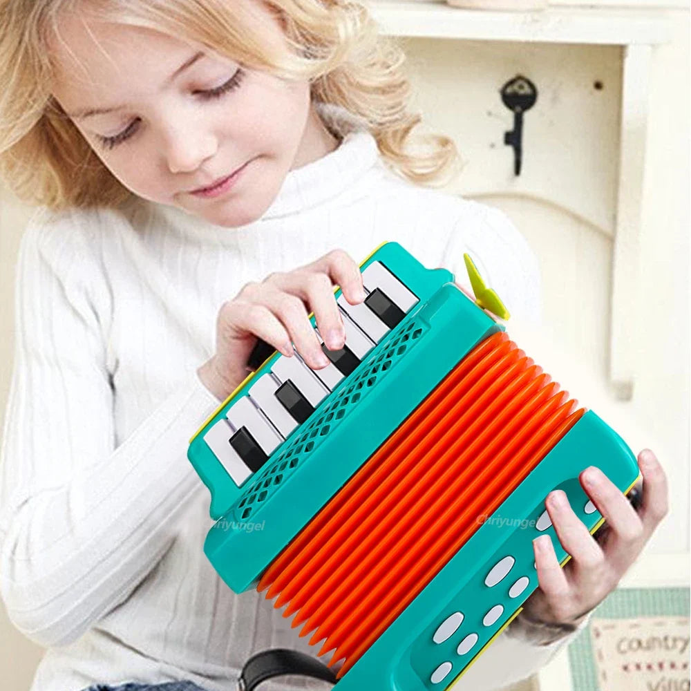 Kids Accordion Musical Toy - Educational Indoor Outdoor Instrument Gift for Toddlers Boys & Girls
