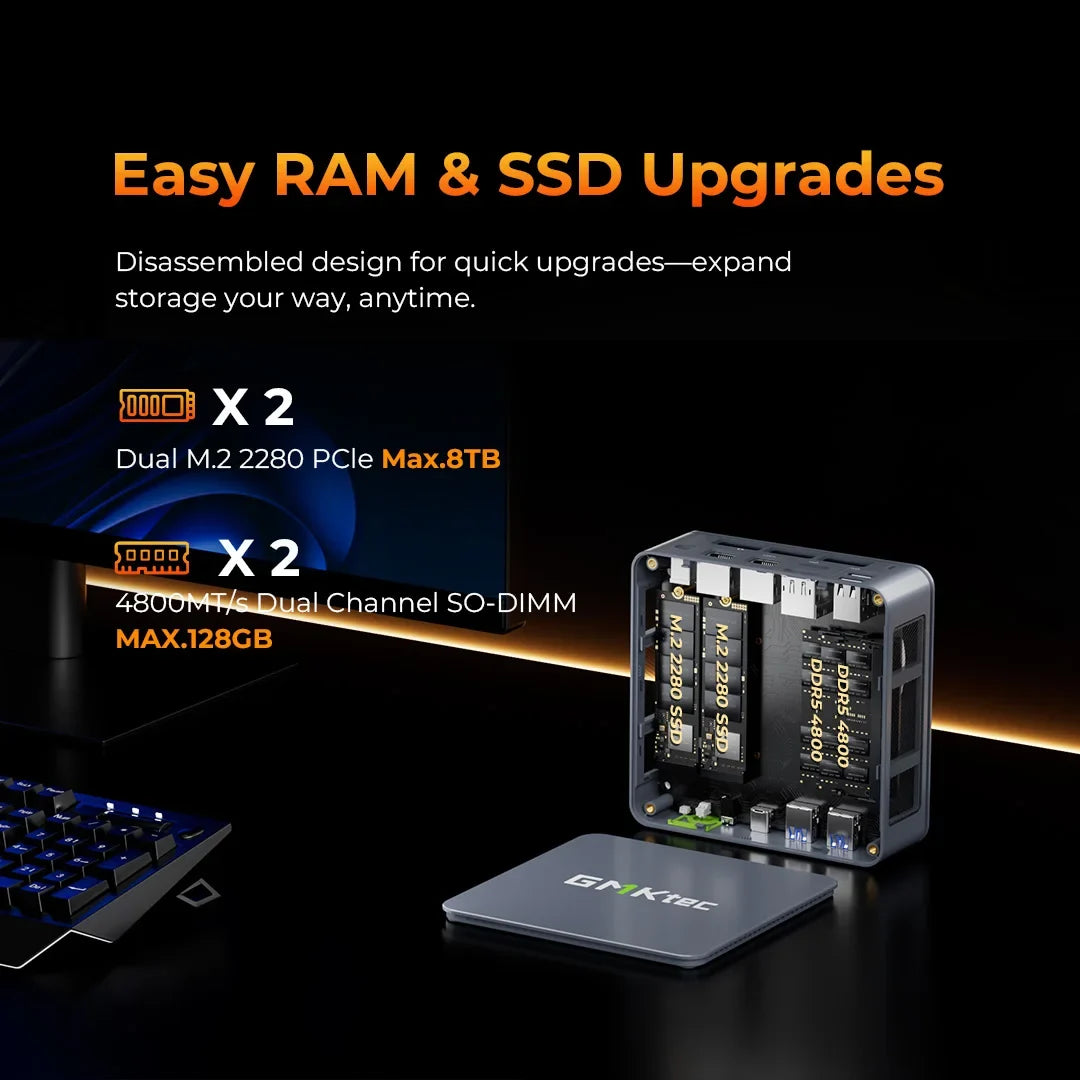GMKtec M6 Ultra Gaming Mini PC - AMD Ryzen 5 7640HS Desktop Computer with WiFi 6, Bluetooth 5.2 & Triple 4K Display