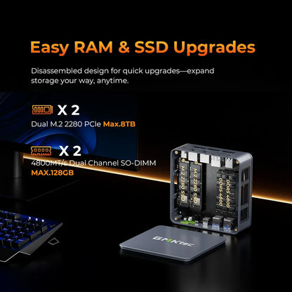 GMKtec M6 Ultra Gaming Mini PC - AMD Ryzen 5 7640HS Desktop Computer with WiFi 6, Bluetooth 5.2 & Triple 4K Display