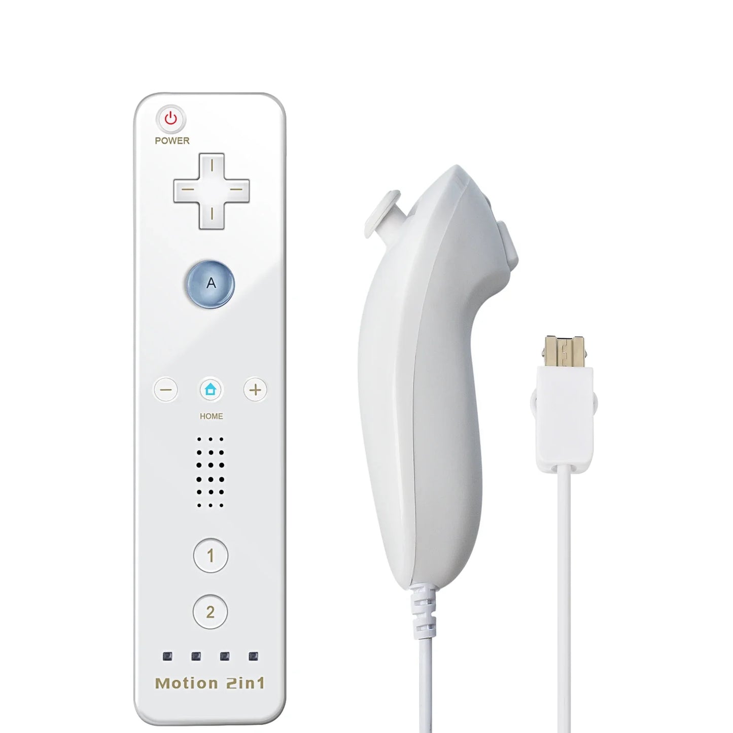 2-in-1 Wireless Controller for Nintendo Wii – Motion Plus Remote with Silicone Case