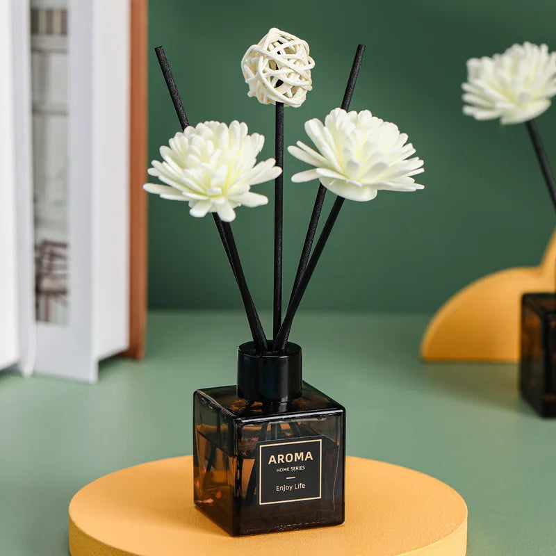 50ml Diffuser & Scent Candle Set – High-Quality Aromatherapy Essential Oils with Lime & Basil Gift Box for Home Decor