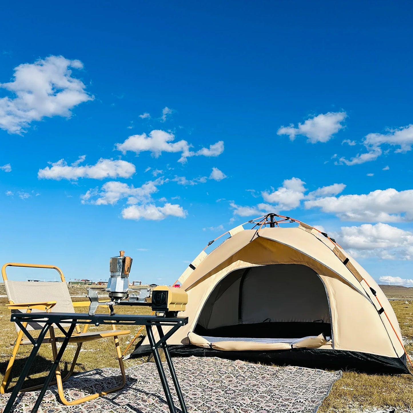 Outdoor Automatic Quick-Open Tent – Rainproof & Sun-Proof 4-Person Beach and Fishing Shelter