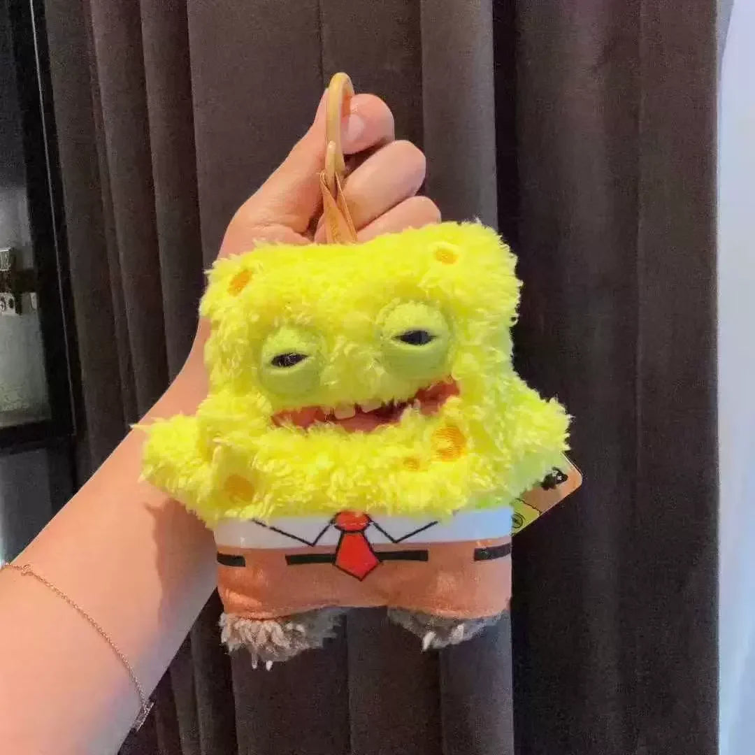 Fuggler SpongeBob Patrick Plush Keychain - Funny Ugly-Cute Monster Backpack Bag Charm