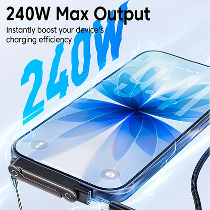 USB-C Phone Charging Holder - 240W Fast Charging OTG Adapter with Foldable Stand