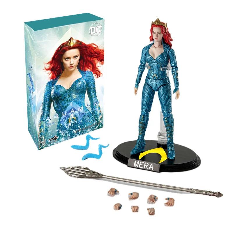 DC Originals Justice League Action Figures - Superman, Batman, Wonder Woman, Aquaman & Mera Collectible Models