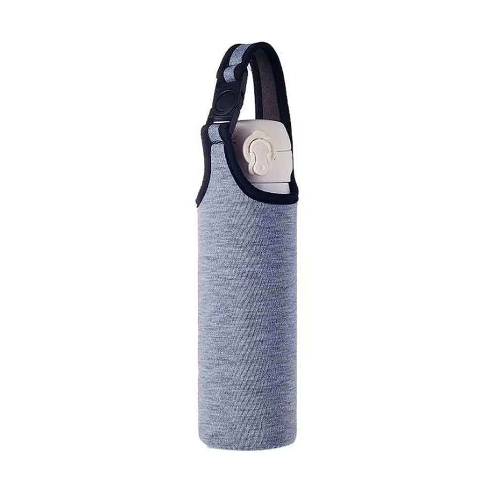 450-600ML Neoprene Water Bottle Cover Bag - Insulated Pouch Holder with Shoulder Strap for Sports & Camping