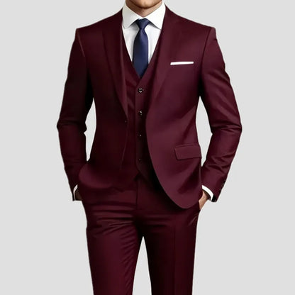 Men's Slim Fit Tuxedo Suit Set - Elegant Black Formal Suit for Weddings, Business & Special Occasions