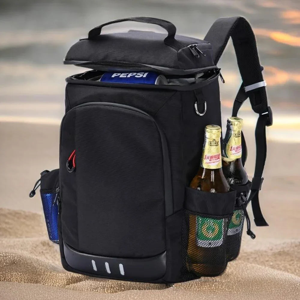 Large Capacity Picnic Cooler Backpack - Insulated Leakproof Lunch Bag with Bottle Opener for Camping, Hiking & Travel