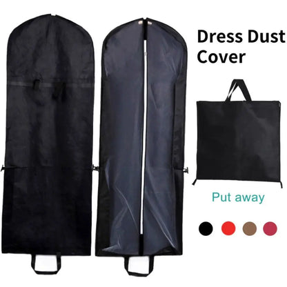 150cm Waterproof Dress Cover - Foldable Dustproof Garment Storage Bag for Dresses & Clothing Protection