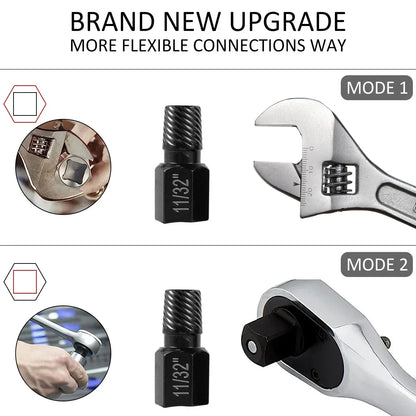 10-Piece Screw Extractor Kit - Alloy Steel Damaged Screw Remover Drill Bits & Bolt Stud Removal Set