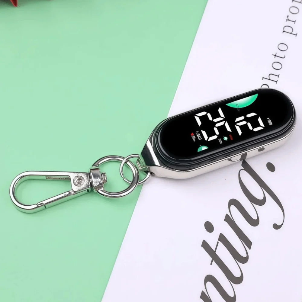 LED Digital Pocket Watch - Waterproof Hanging Carabiner Watch with Luminous Display for Kids & Adults