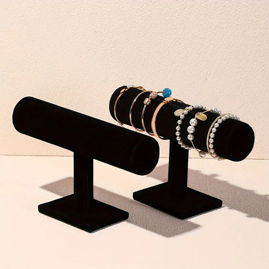 T-Shaped Jewelry Display Stand - Vertical Bracelet, Necklace & Watch Storage Organizer